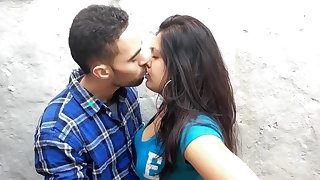 British Indian Couple Kissing